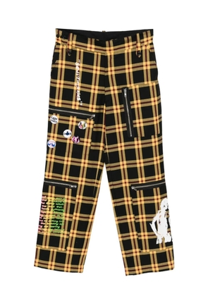 Kidill tartan-check straight-leg trousers - Yellow