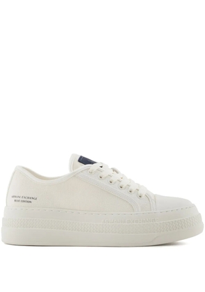 Armani Exchange canvas sneakers - White