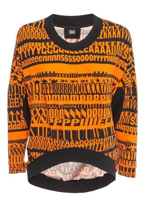 Dolce & Gabbana Pre-Owned text-print sweatshirt - Orange