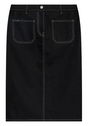Courrèges denim straight skirt - Black