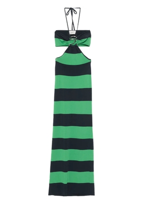 Coperni knitted striped midi dress - Green