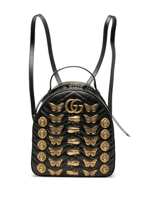 Gucci Pre-Owned 2000-2015 Small GG Marmont Matelasse Leather Animalier backpack - Black