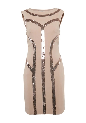 Alberta Ferretti Vintage sequin-embellished dress - Neutrals