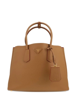 Prada Pre-Owned 2020s Double leather tote bag - Brown