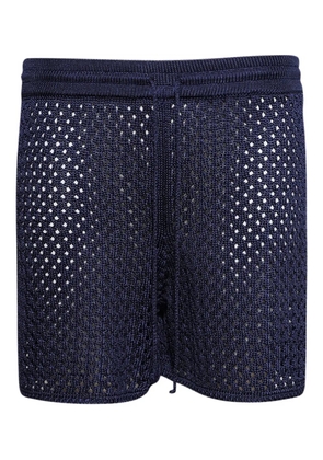 Calle Del Mar open-knit shorts - Blue
