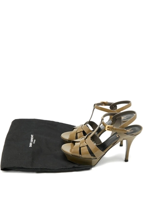 Saint Laurent Pre-Owned Tribute platform heeled sandals - Green