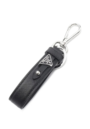 Prada Pre-Owned 2020s saffiano leather keyring - Black
