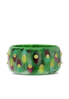 Mark Davis 18K yellow gold bakelite peridot bracelet