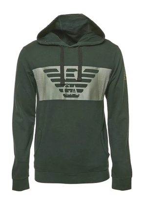 Emporio Armani Pre-Owned eagle-logo hoodie - Green