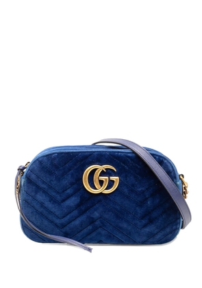 Gucci Pre-Owned 2016-2025 Small GG Marmont Matelasse Velvet crossbody bag - Blue