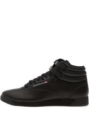 Reebok leather strapped high-top sneakers - Black