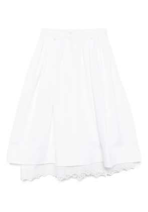 Dice Kayek cotton midi skirt - White