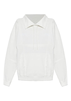 MM6 Maison Margiela drawstring spread-collar sweatshirt - White