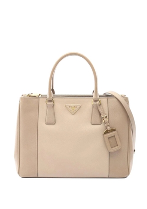 Prada Pre-Owned 2010-2025 Medium Bicolor Saffiano Lux Galleria Double Zip satchel - Brown