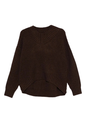 STAUD ribbed V-neck sweater - Brown