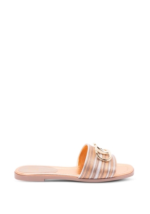 Valentino Garavani logo-detail flat sandals - Neutrals