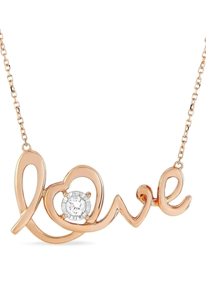 LB Exclusive 14K rose gold diamond necklace - Pink
