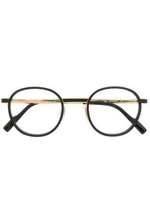 Cazal polished-effect round-frame glasses - Black
