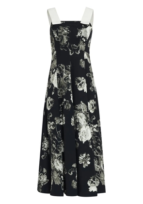 Gloria Coelho English Garden midi dress - Black