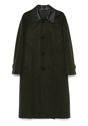 FENDI pleat-detail coat - Green