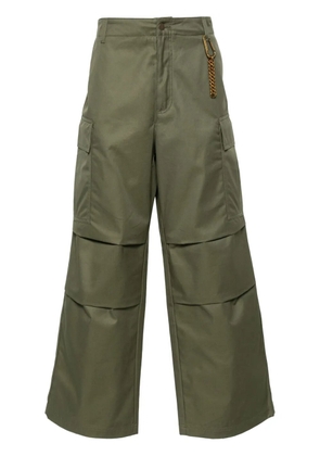 DARKPARK twill wide-leg trousers - Green