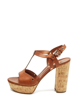Casadei T-strap platform sandals - Brown