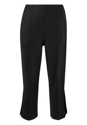 Materiel wool blend cropped trousers - Black
