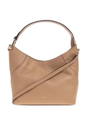 Furla small Lara leather tote bag - Neutrals