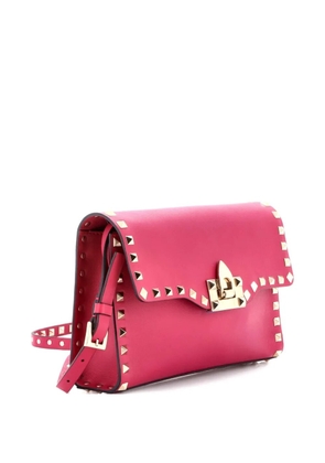 Valentino Garavani Pre-Owned Rockstud Flip Lock Flap Bag Leather Small shoulder bag - Purple