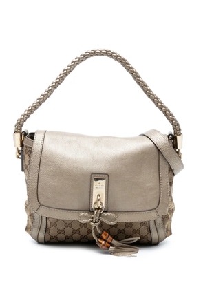 Gucci Pre-Owned 2016-2025 GG Canvas Bella Flap satchel - Brown