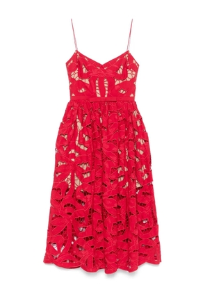 Self-Portrait embroidered midi dress