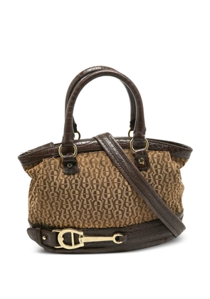 Aigner Vintage patterned satchel tote bag - Brown