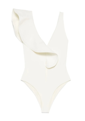 Johanna Ortiz ruffle-detailing swimsuit - Neutrals