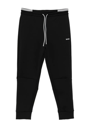 BOSS logo-embossed track pants - Black