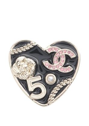 CHANEL Pre-Owned 1986-1988 Coco Mark Camellia brooch - Gold