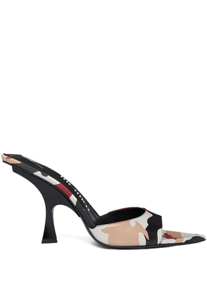 The Attico 95mm camouflage-print sandals - Neutrals