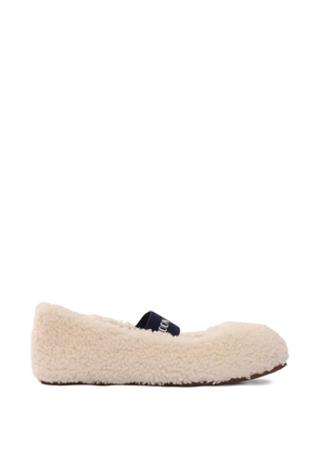 Moon Boot shearling strap ballet flat - Neutrals