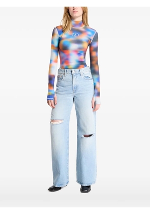 Jordan printed long-sleeve bodysuit - Blue