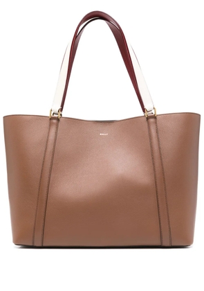Bally large Code leather tote bag - Brown