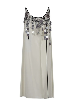 Prada beaded-sequin mini dress - Neutrals