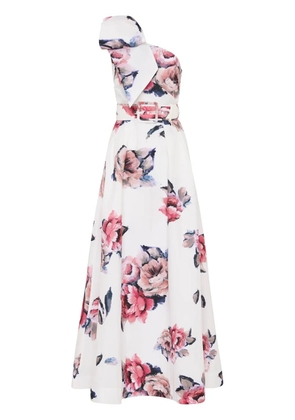 Rebecca Vallance Aveline one-shoulder gown - White