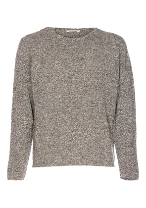 Auralee crew-neck long-sleeved sweater - Black