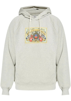 Bally logo crest hoodie - Grey