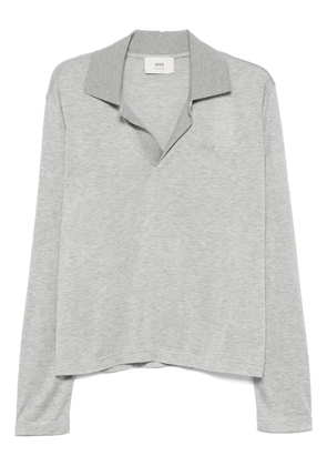 AMI Paris long-sleeve polo shirt - Grey