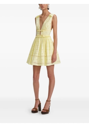 Self-Portrait cotton dress - Yellow