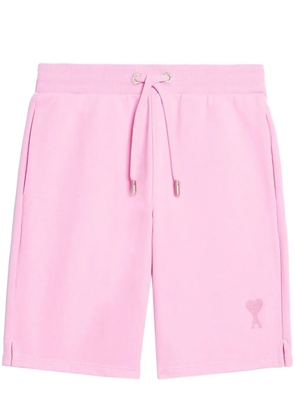 AMI Paris Ami de Coeur track shorts - Pink