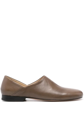 LEMAIRE leather slippers - Brown