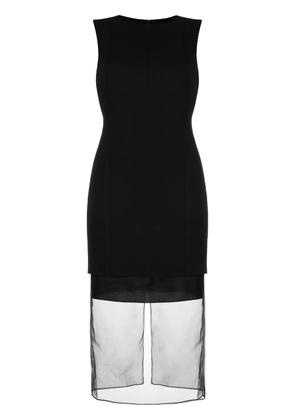 Jason Wu layered stretch-jersey midi dress - Black