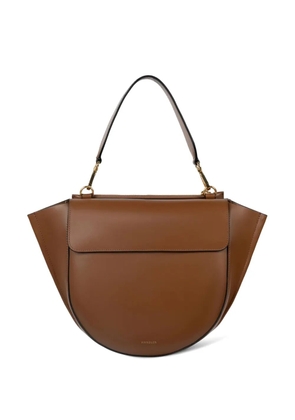 Wandler medium Hortensia curved-frame shoulder bag - Brown