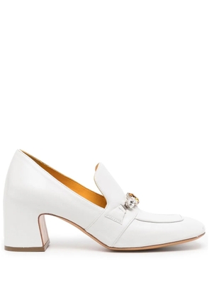 Madison.Maison 55mm crystal-embellished loafers - White